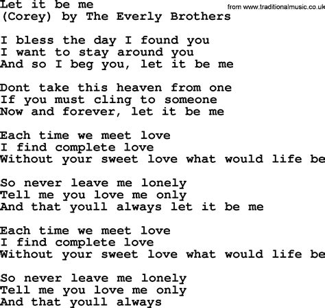 Willie Nelson song: Let It Be Me, lyrics